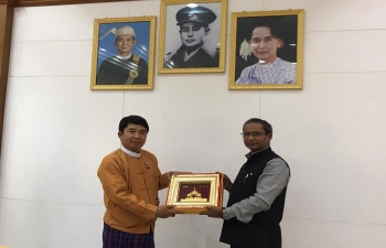CG paying a farewell courtesy call on the Acting Chief Minister and  other 7 Ministers, Attorney General & Secretary . Each one of them spoke highly about the relationship with Mandalay Region Government as well as people of Myanmar and innumerable events in culture, business, education etc.